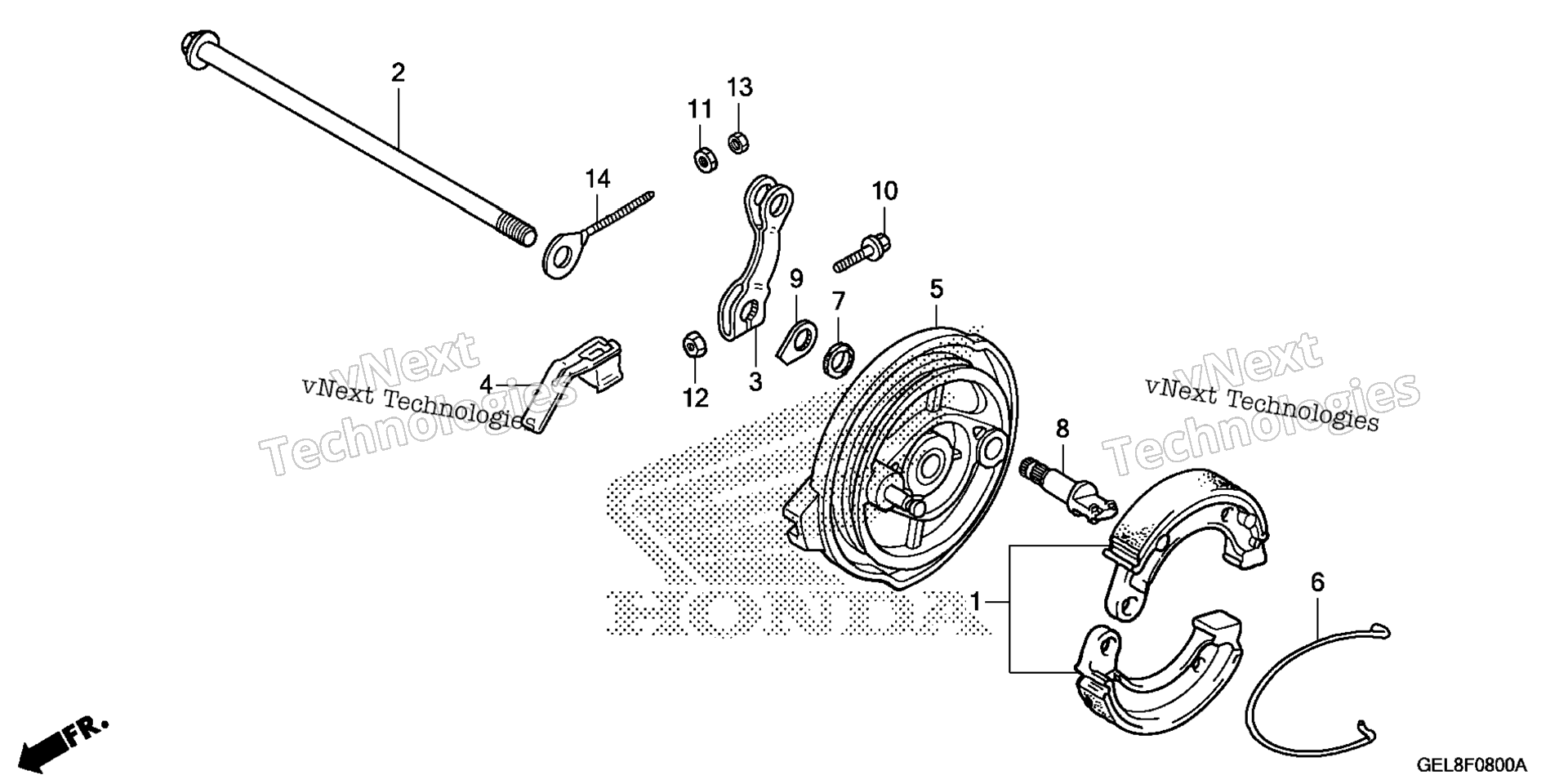 Задняя часть BRAKE PANEL