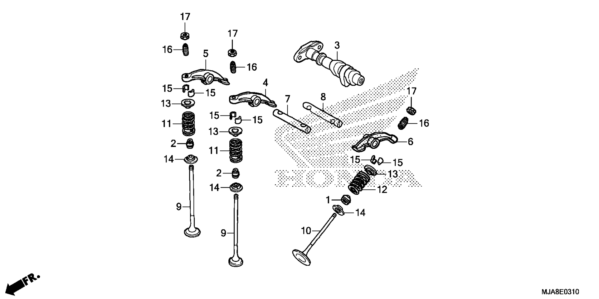 CAMSHAFT клапан (RR.)