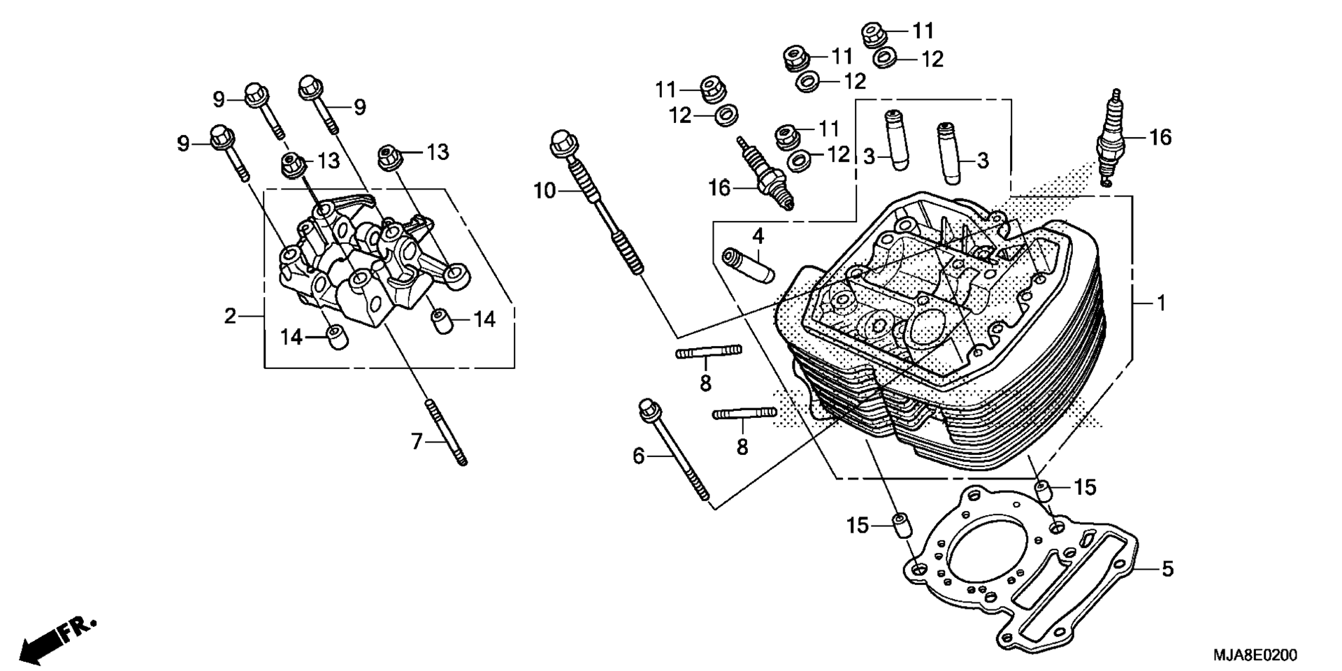 Передняя часть CYLINDER HEAD