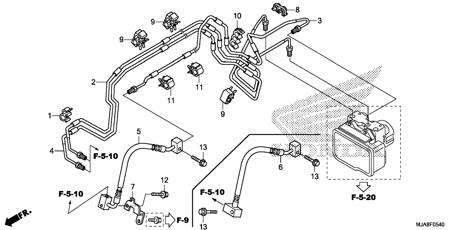 Передняя часть BRAKE PIPE