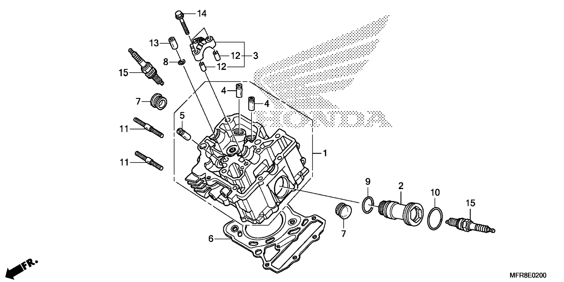 Передняя часть CYLINDER HEAD