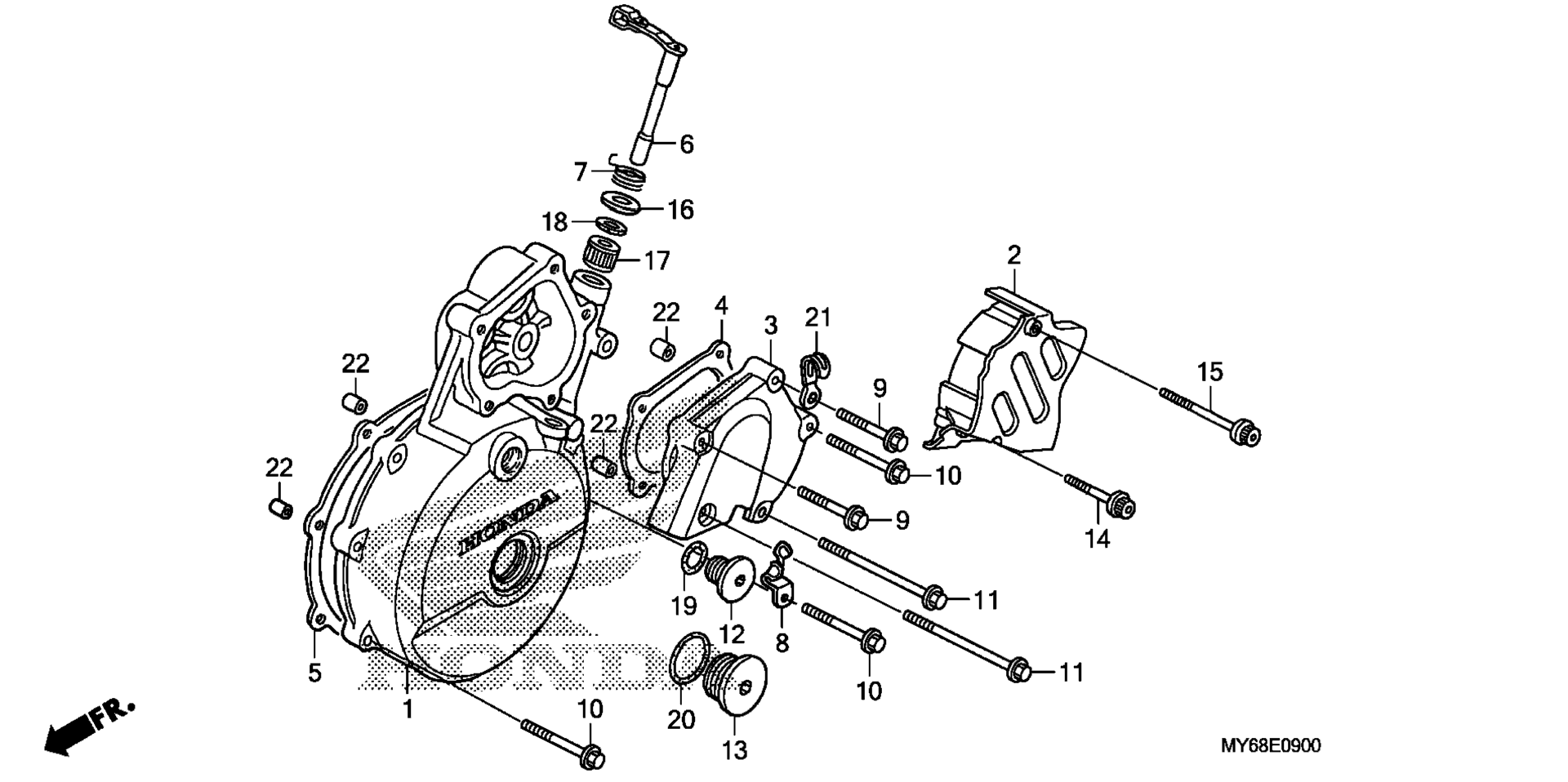 Left Crankcase крышка