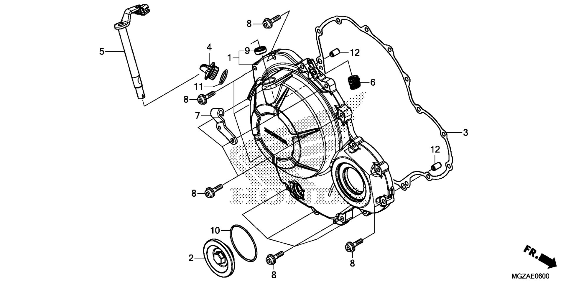 RIGHT CRANKCASE крышка