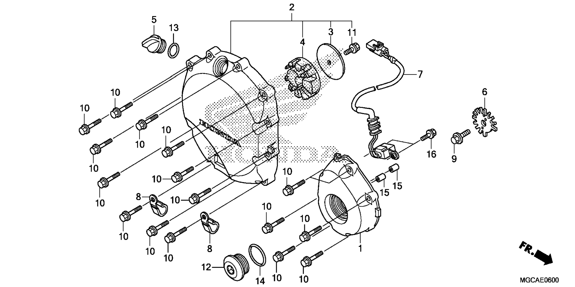 RIGHT CRANKCASE крышка