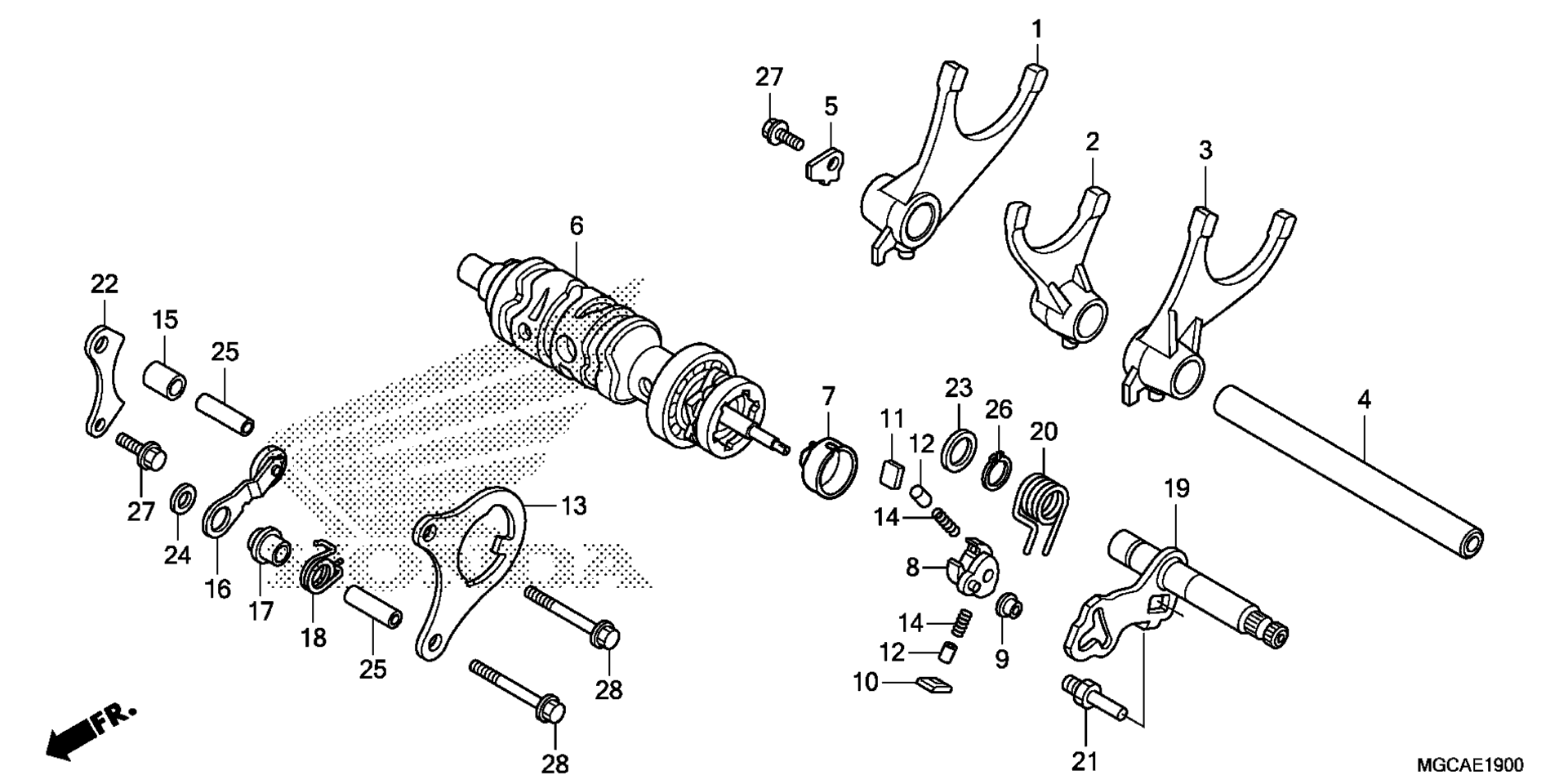 GEARSHIFT DRUM / GEARSHIFT вилка