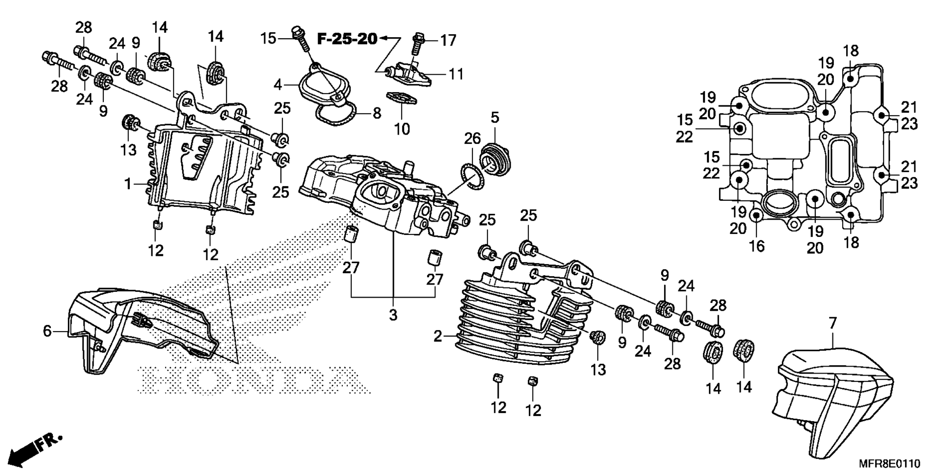Задняя часть CYLINDER HEAD COVER
