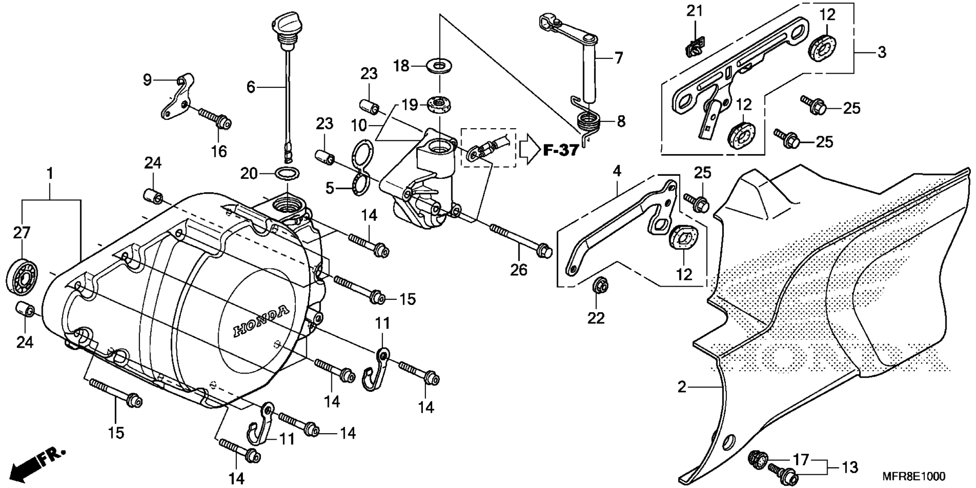 Left Crankcase крышка
