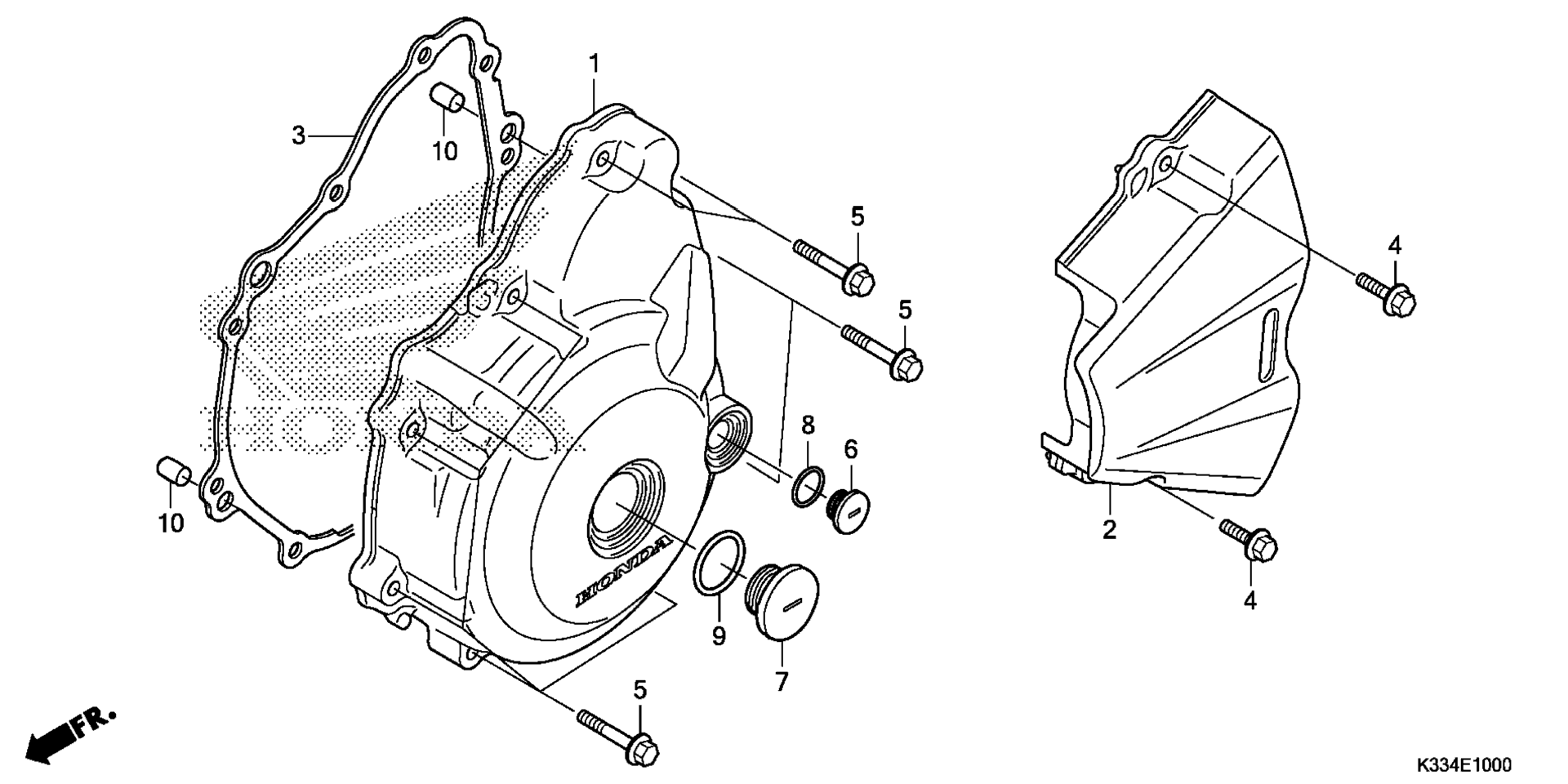 Left Crankcase крышка