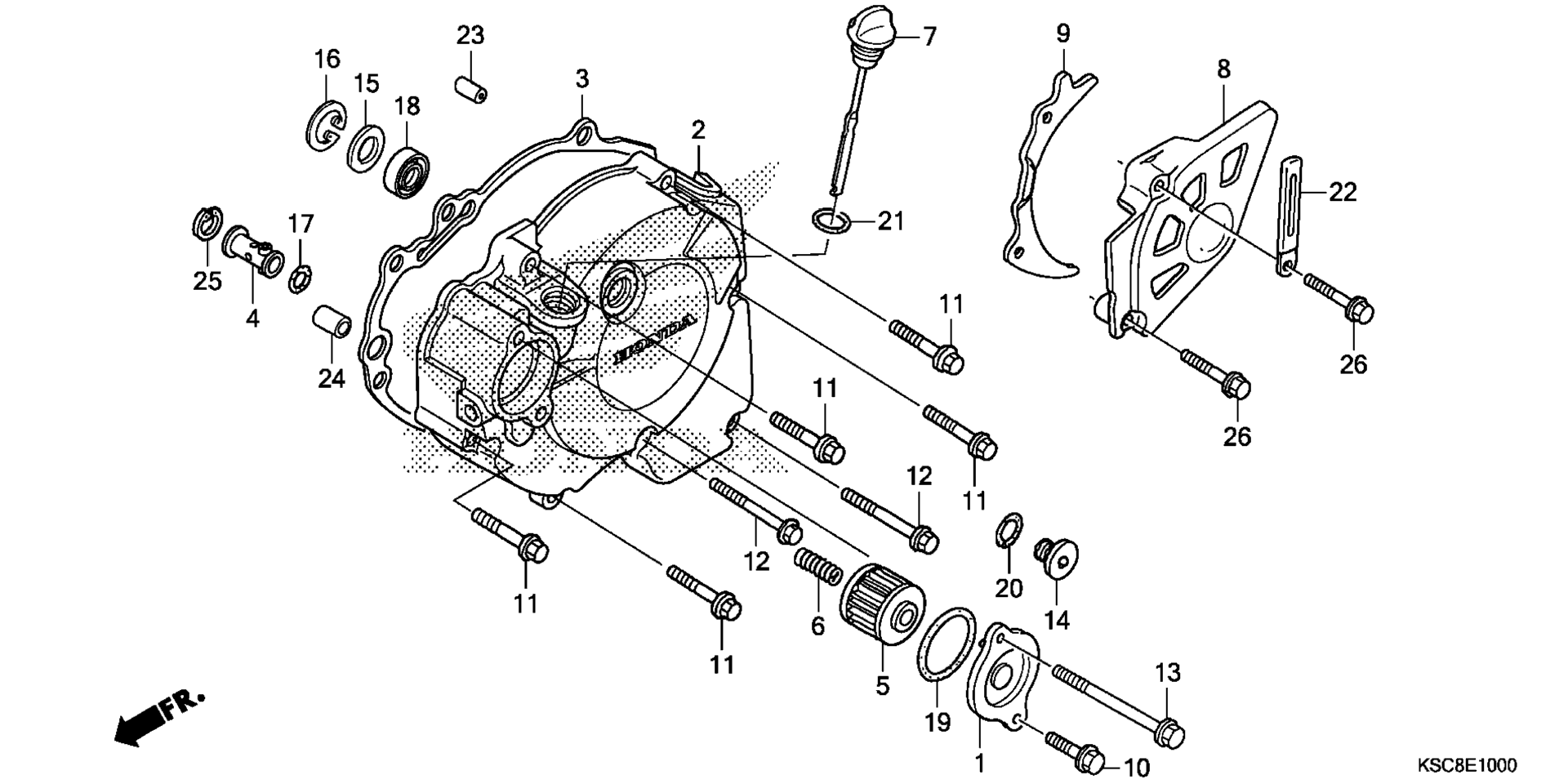 Left Crankcase крышка