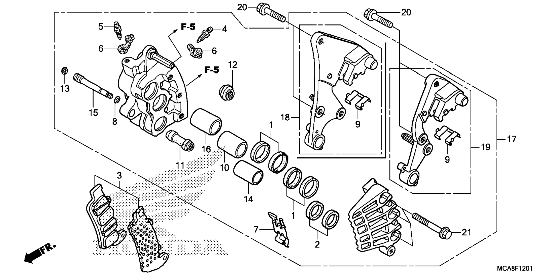RIGHT передний тормоз CALIPER (ABS)