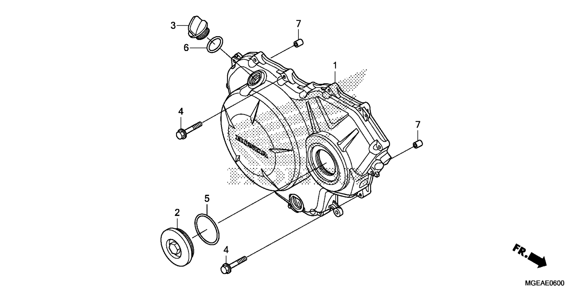 RIGHT CRANKCASE крышка (1)