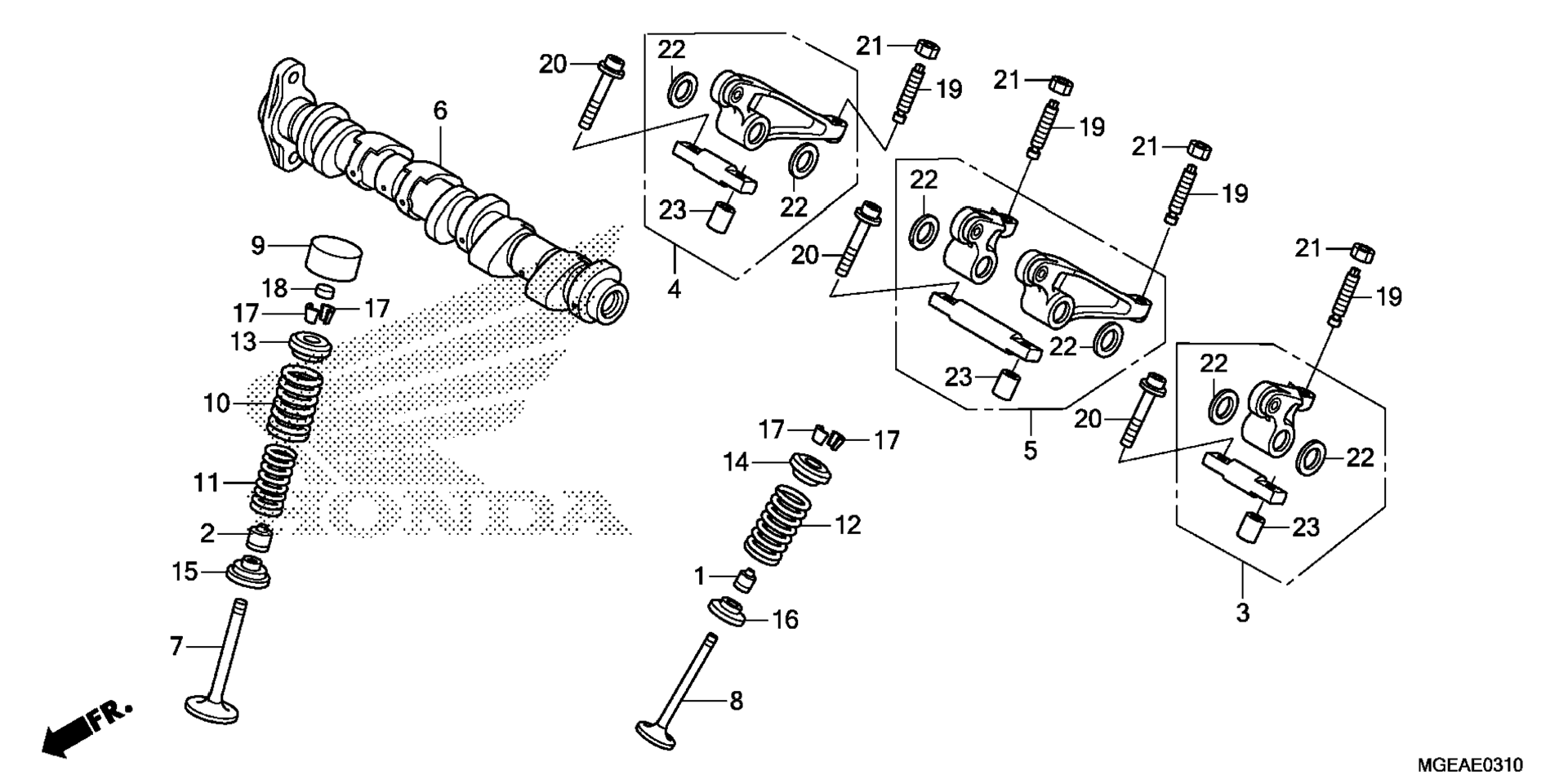 CAMSHAFT / клапан (RR.)