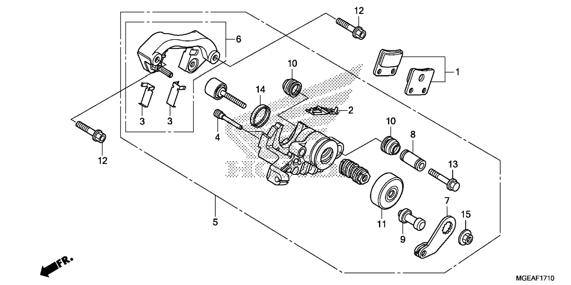 PARKING тормоз CALIPER