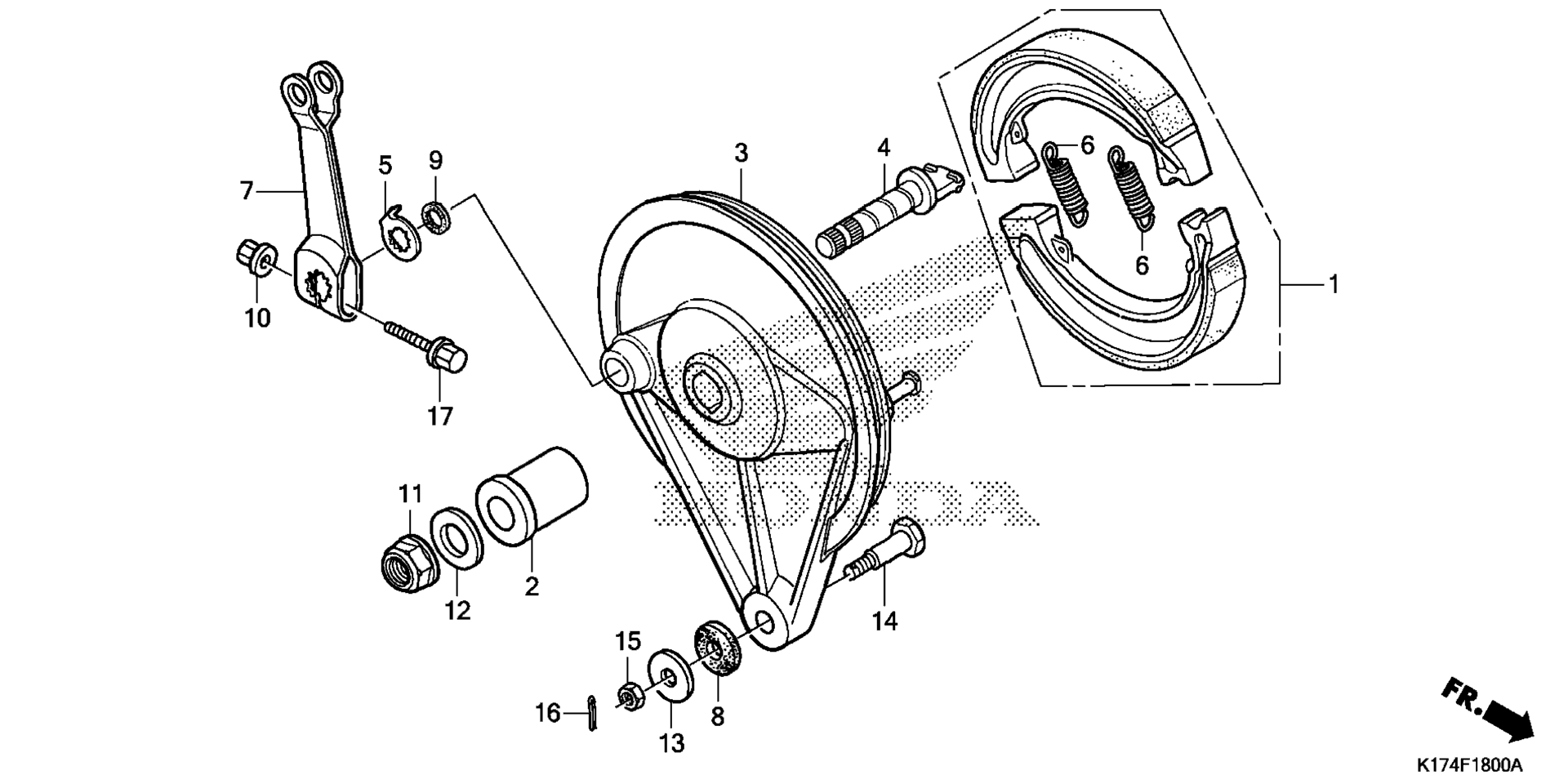 Задняя часть BRAKE PANEL