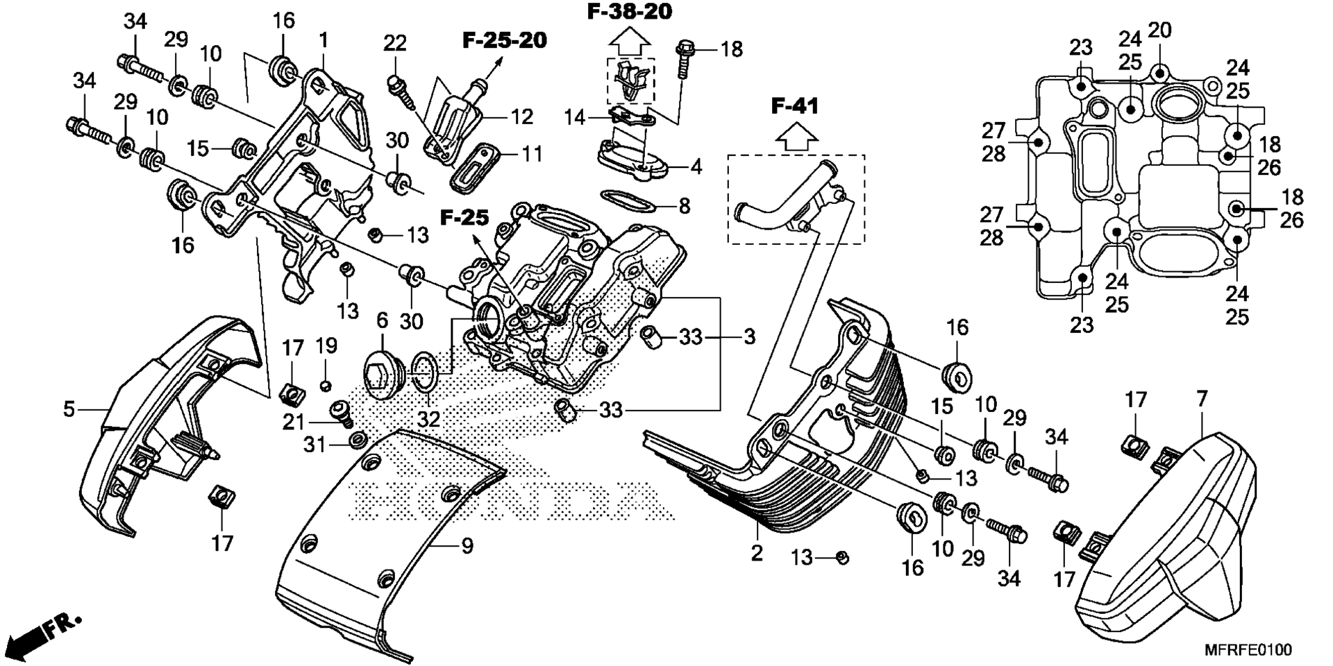 Передняя часть CYLINDER HEAD COVER