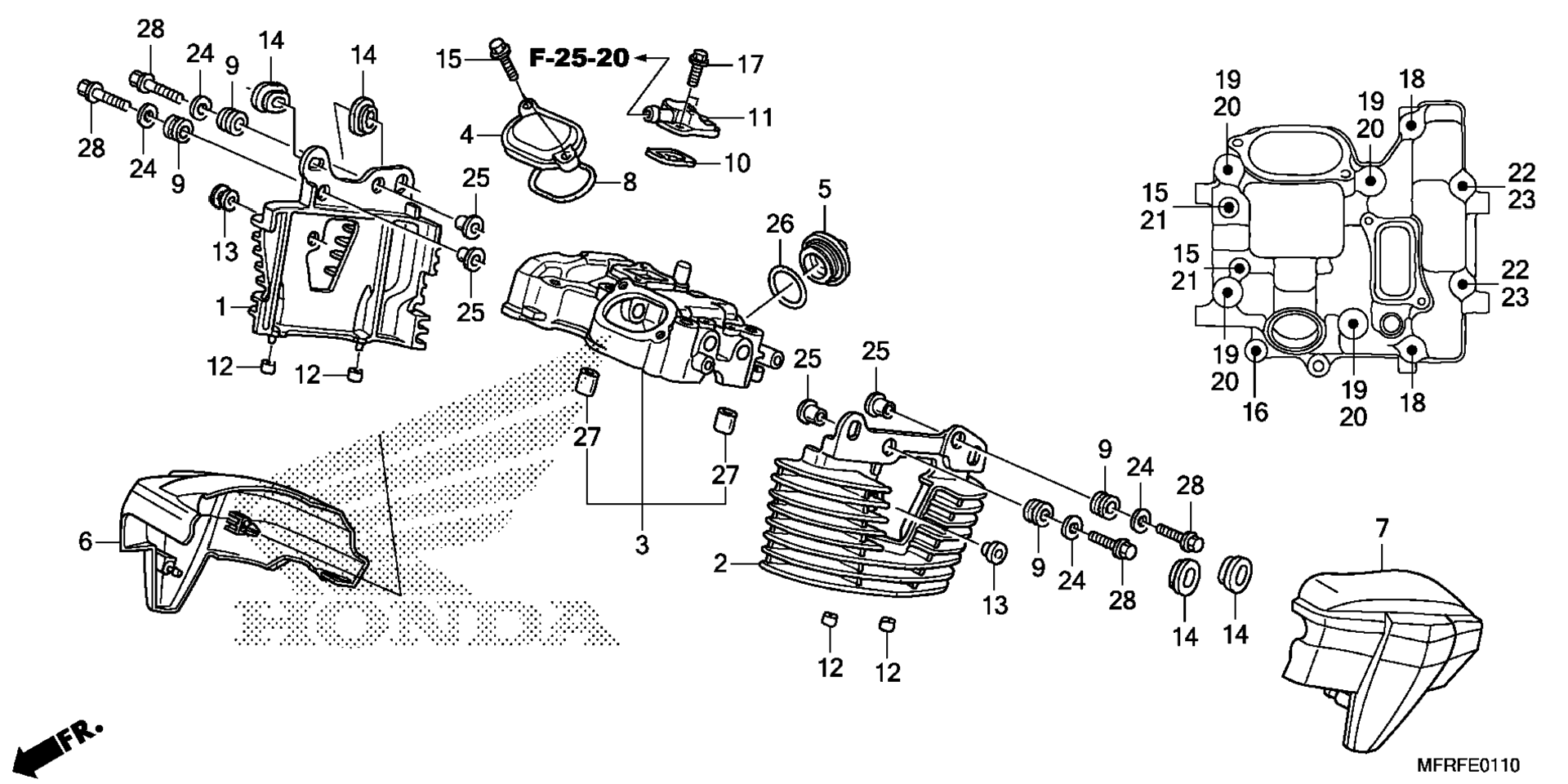 Задняя часть CYLINDER HEAD COVER