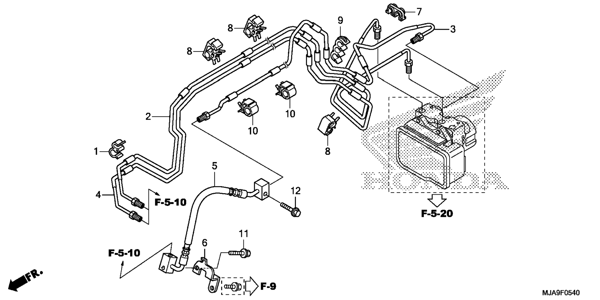 Передняя часть BRAKE PIPE