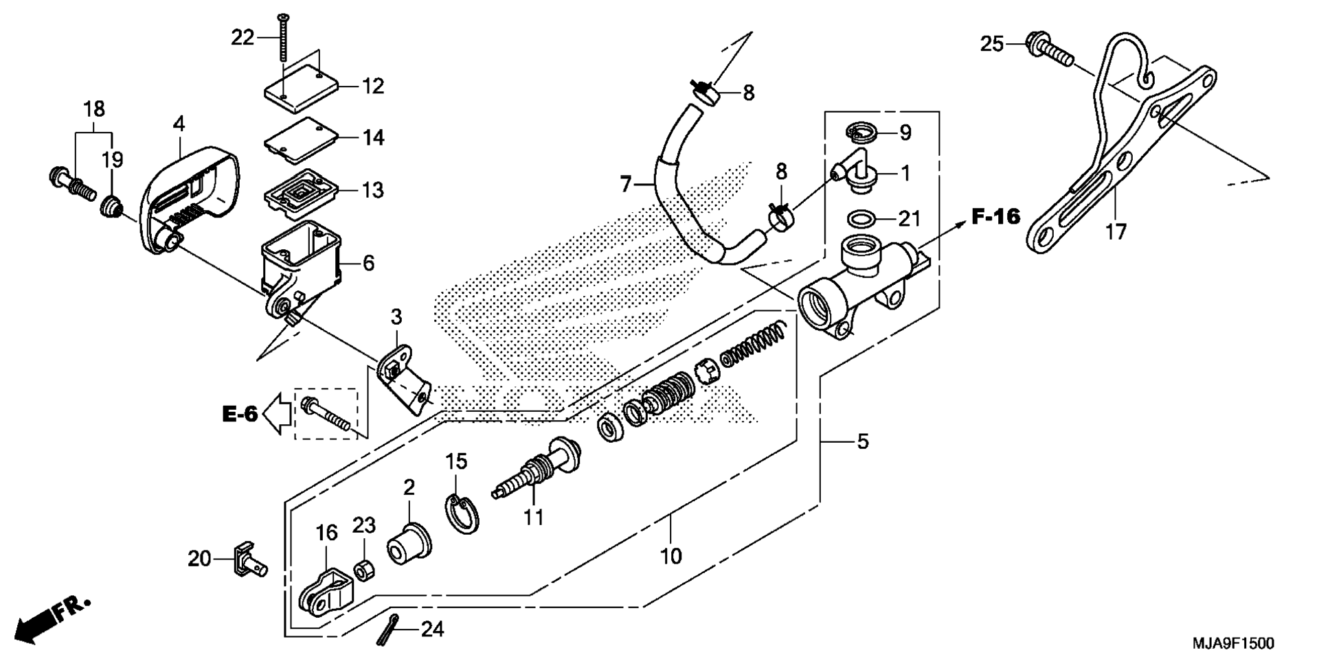 Задний главный цилиндр тормоза