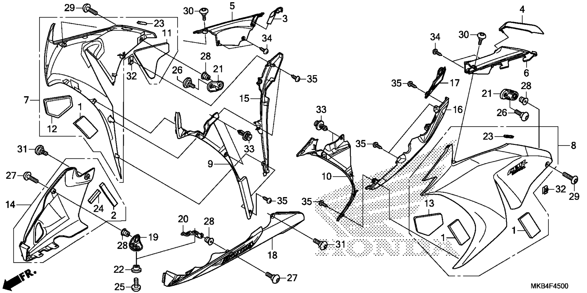 средний обтекатель