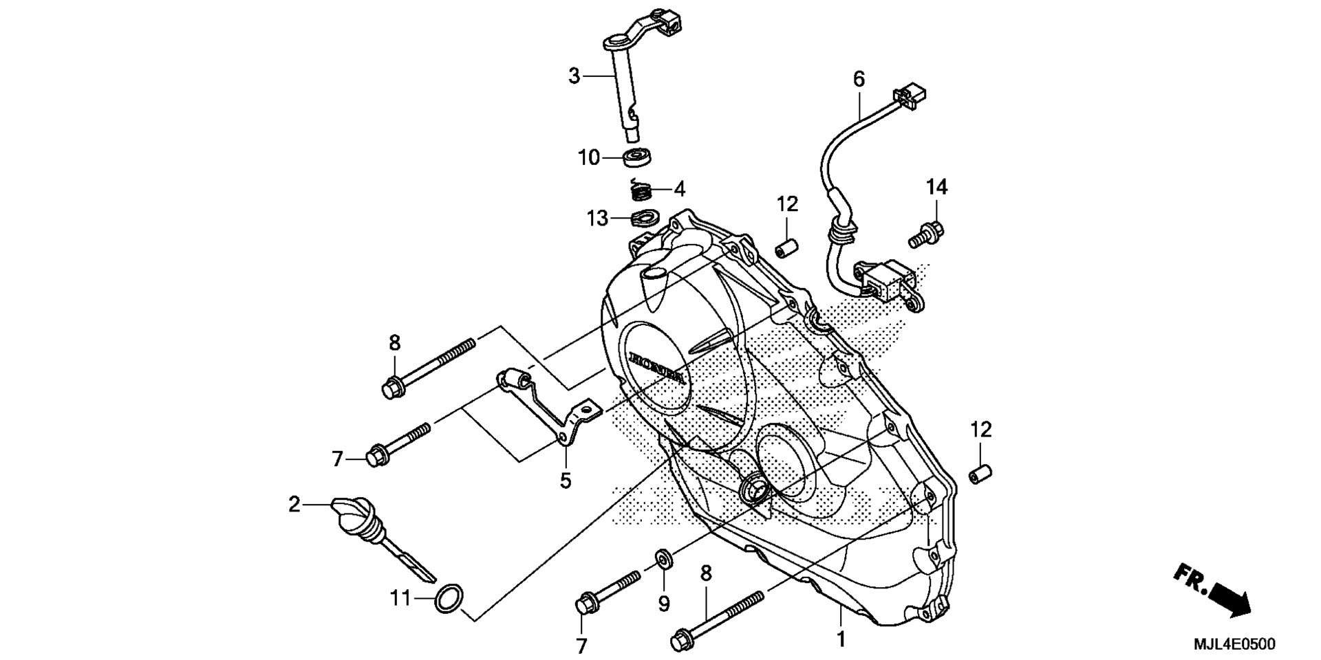 RIGHT CRANKCASE крышка (1)