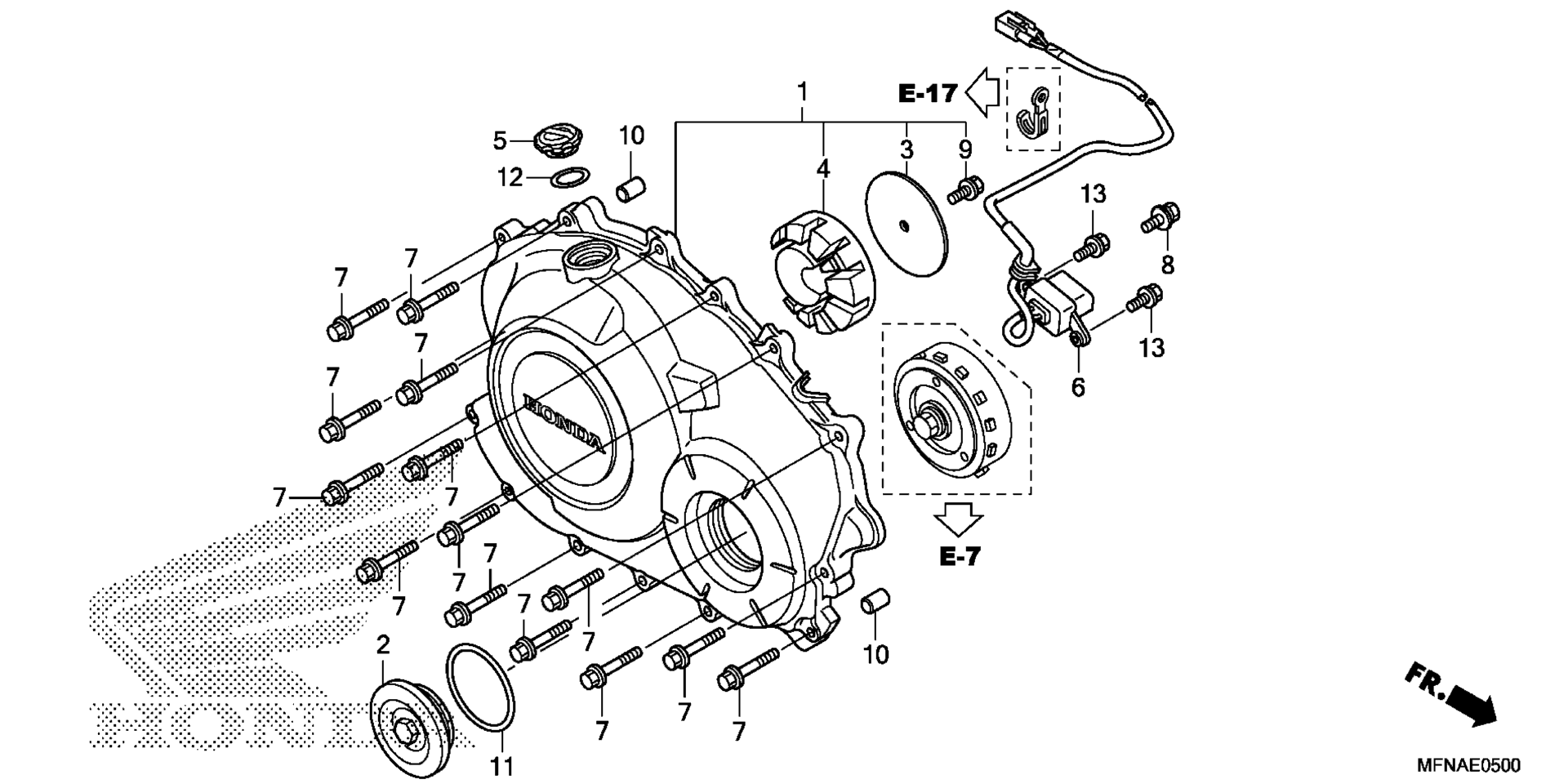 RIGHT CRANKCASE крышка