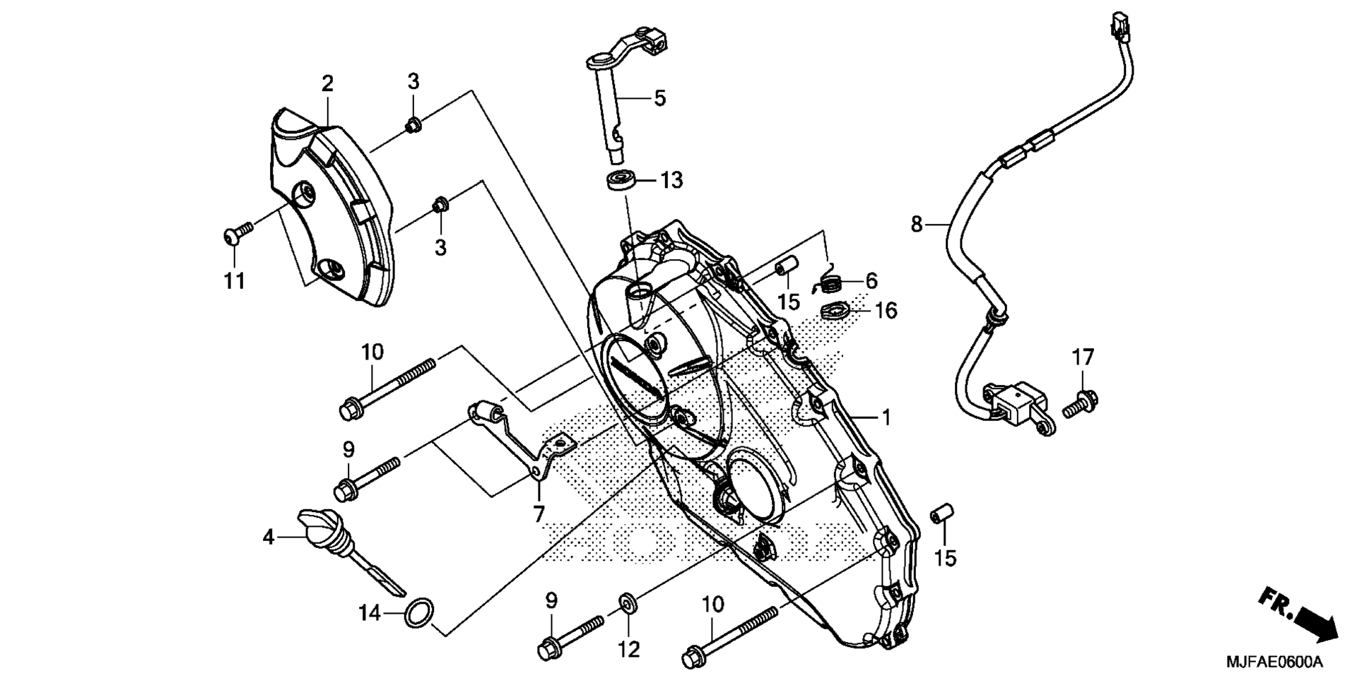 RIGHT CRANKCASE крышка (1)