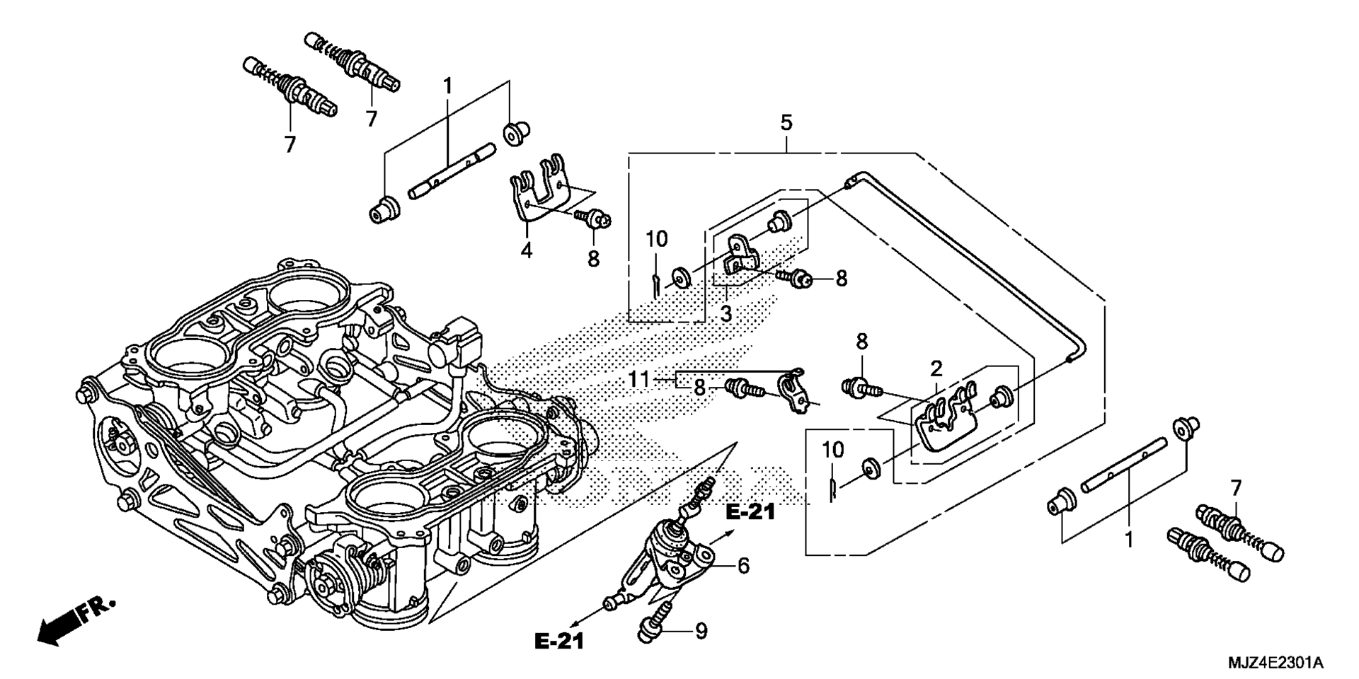 Дроссельный узел (COMPONENT PARTS)