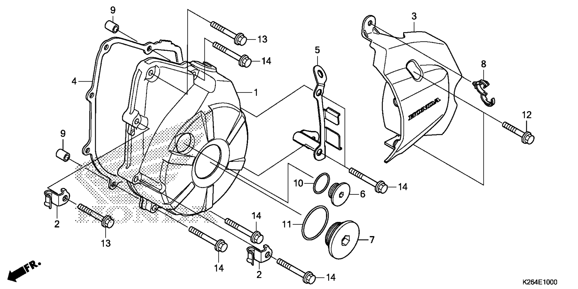 Left Crankcase крышка