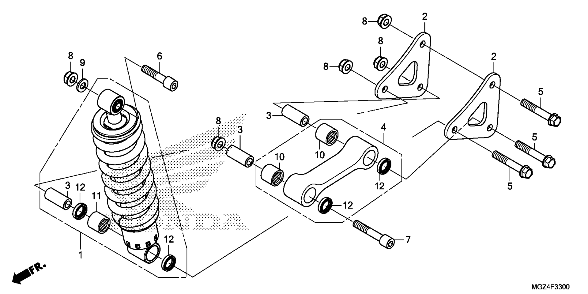 Задний амортизатор