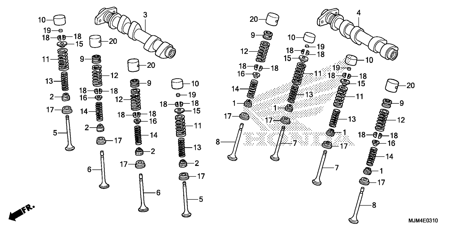 CAMSHAFT / клапан (RR.)