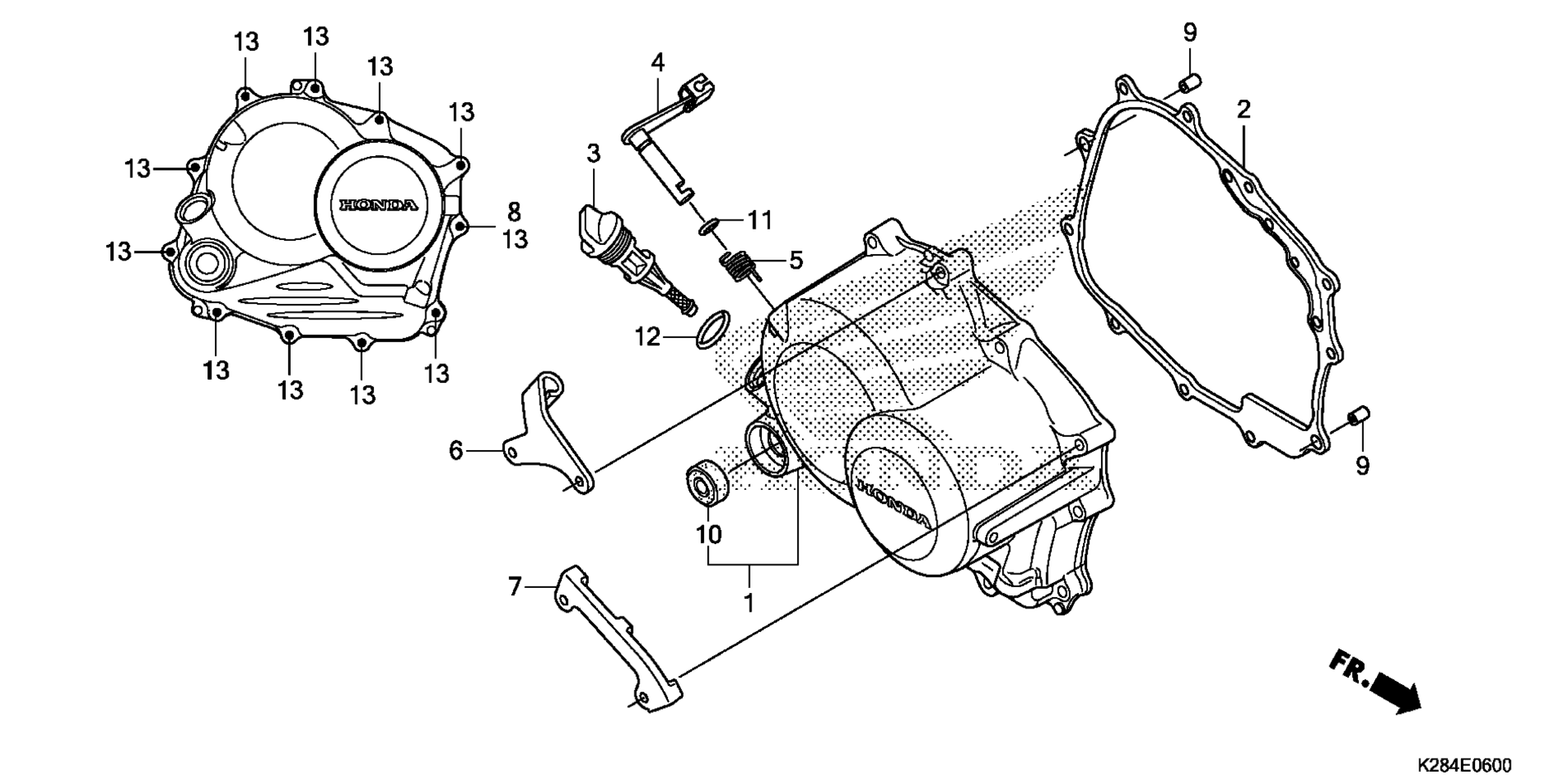 RIGHT CRANKCASE крышка