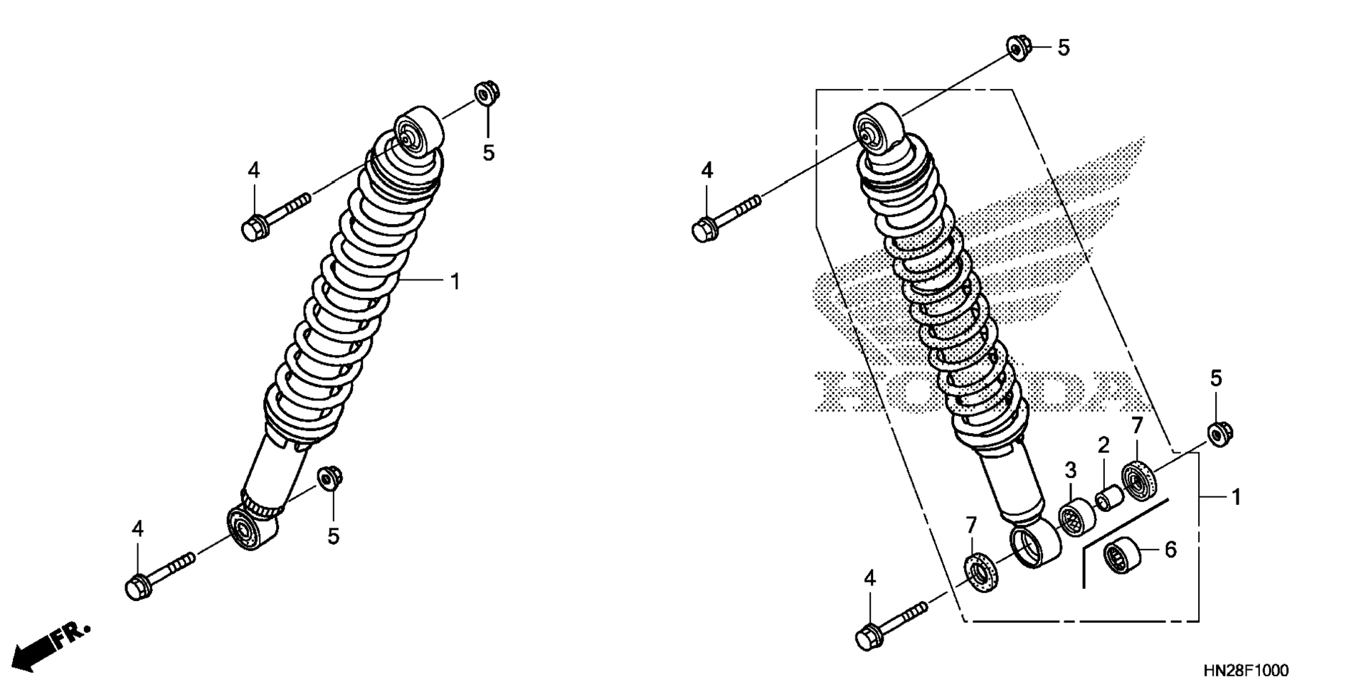 Передняя часть SHOCK ABSORBER