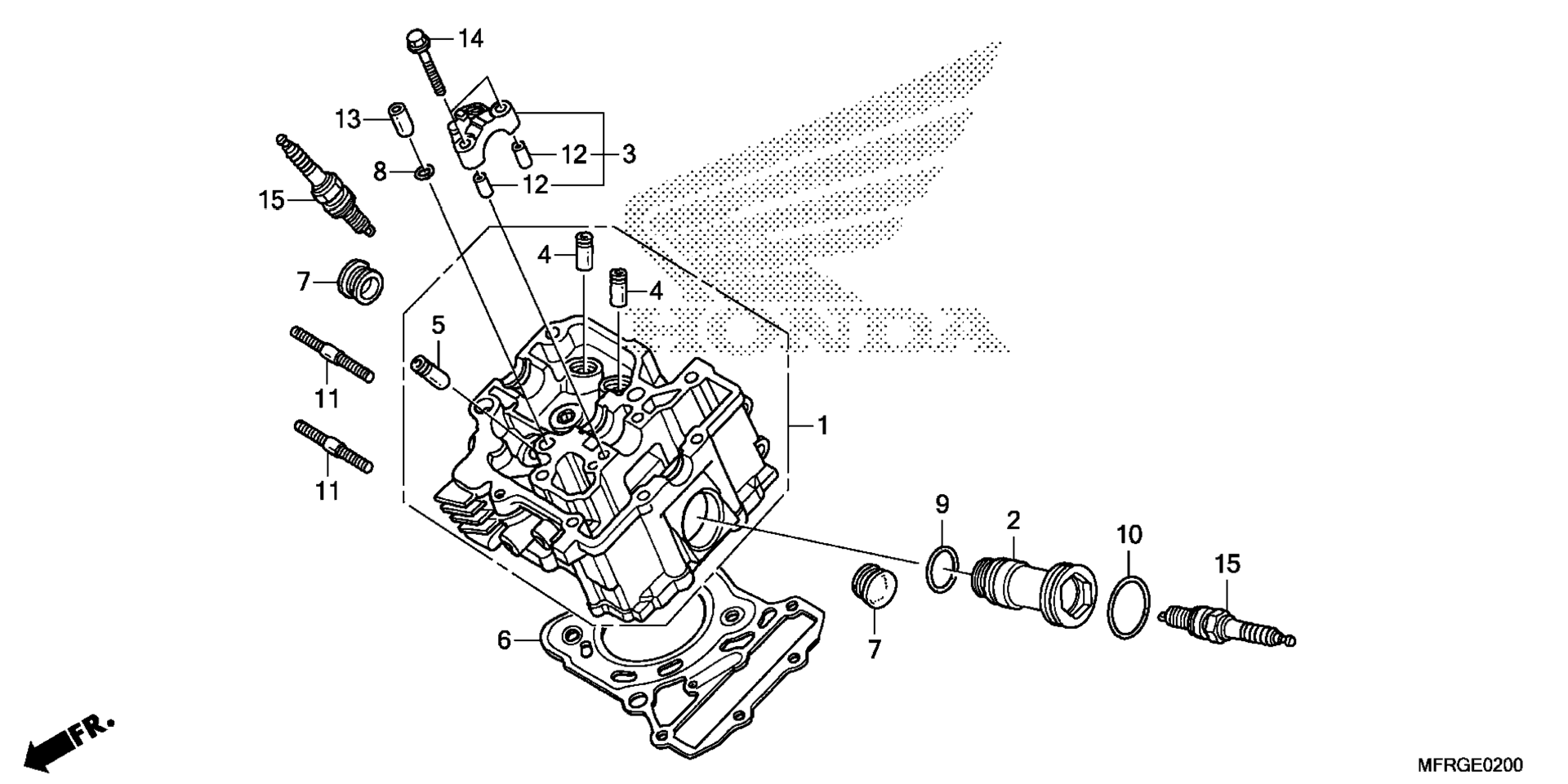 Передняя часть CYLINDER HEAD