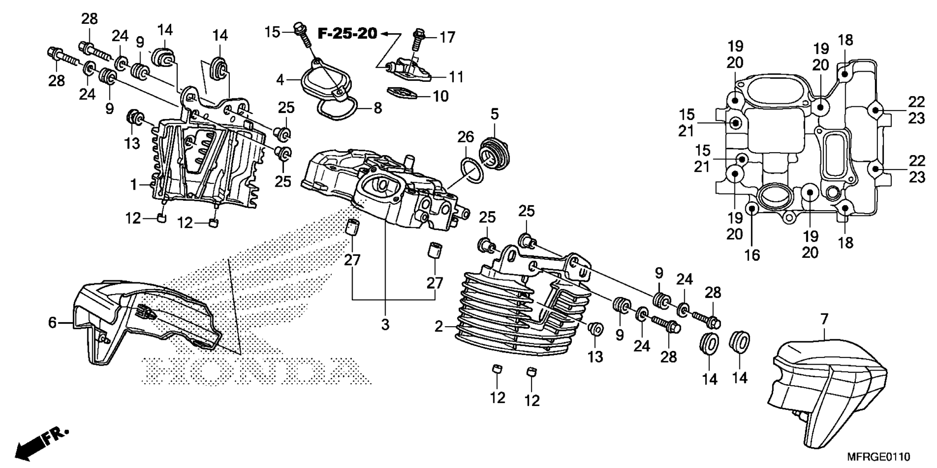 Задняя часть CYLINDER HEAD COVER