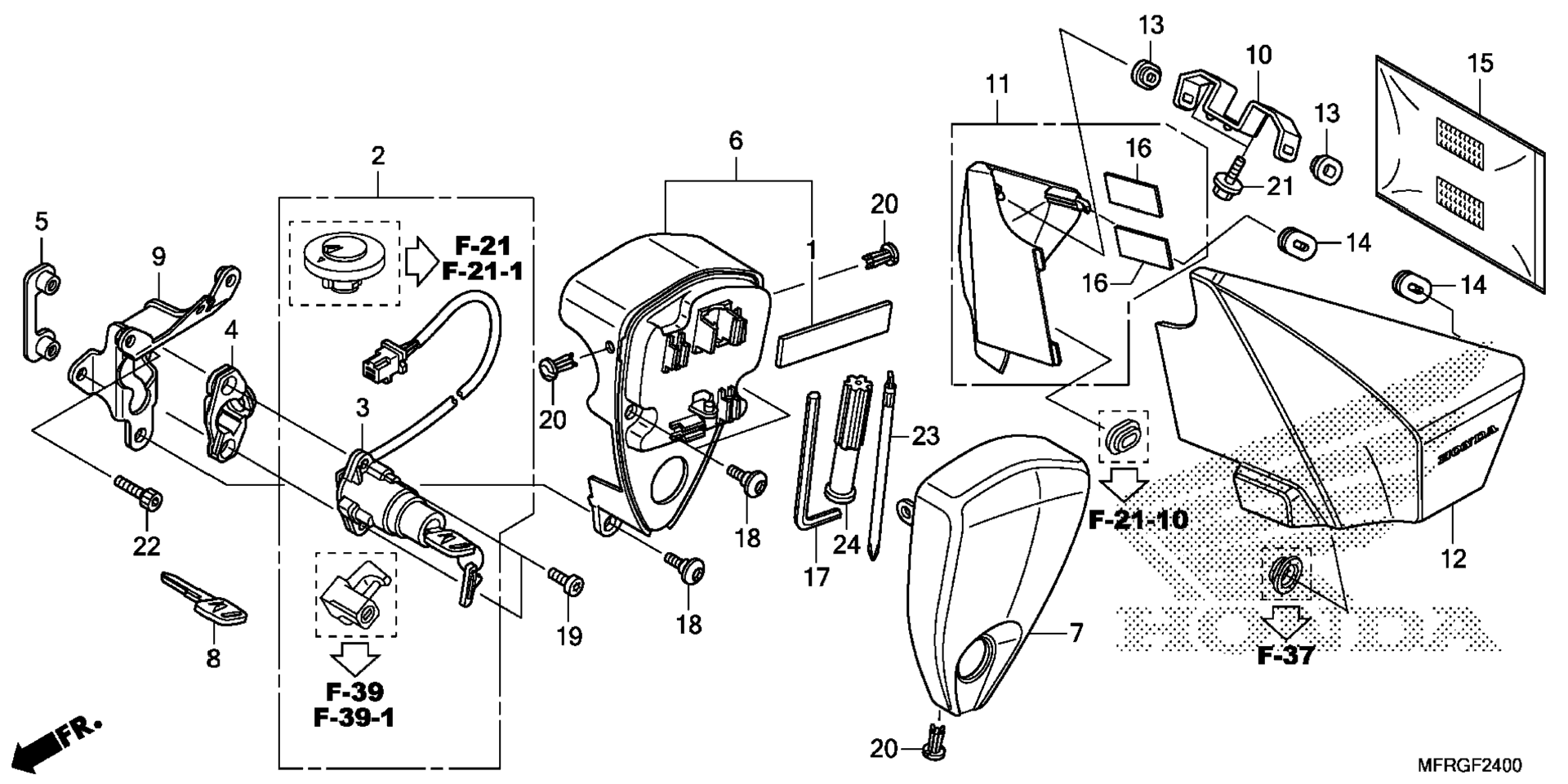 Боковая крышка / TOOLS / COMBINATION SWITCH