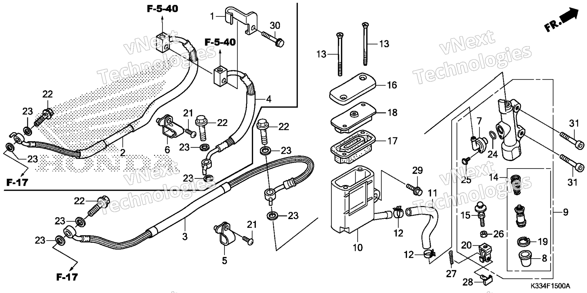 Задний главный цилиндр тормоза