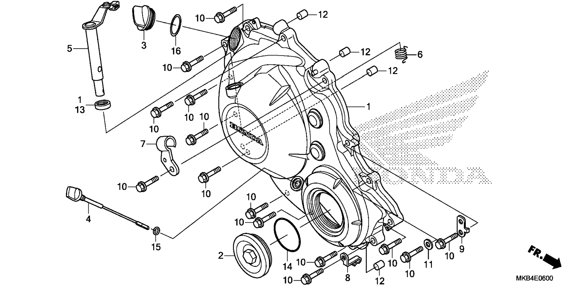 RIGHT CRANKCASE крышка