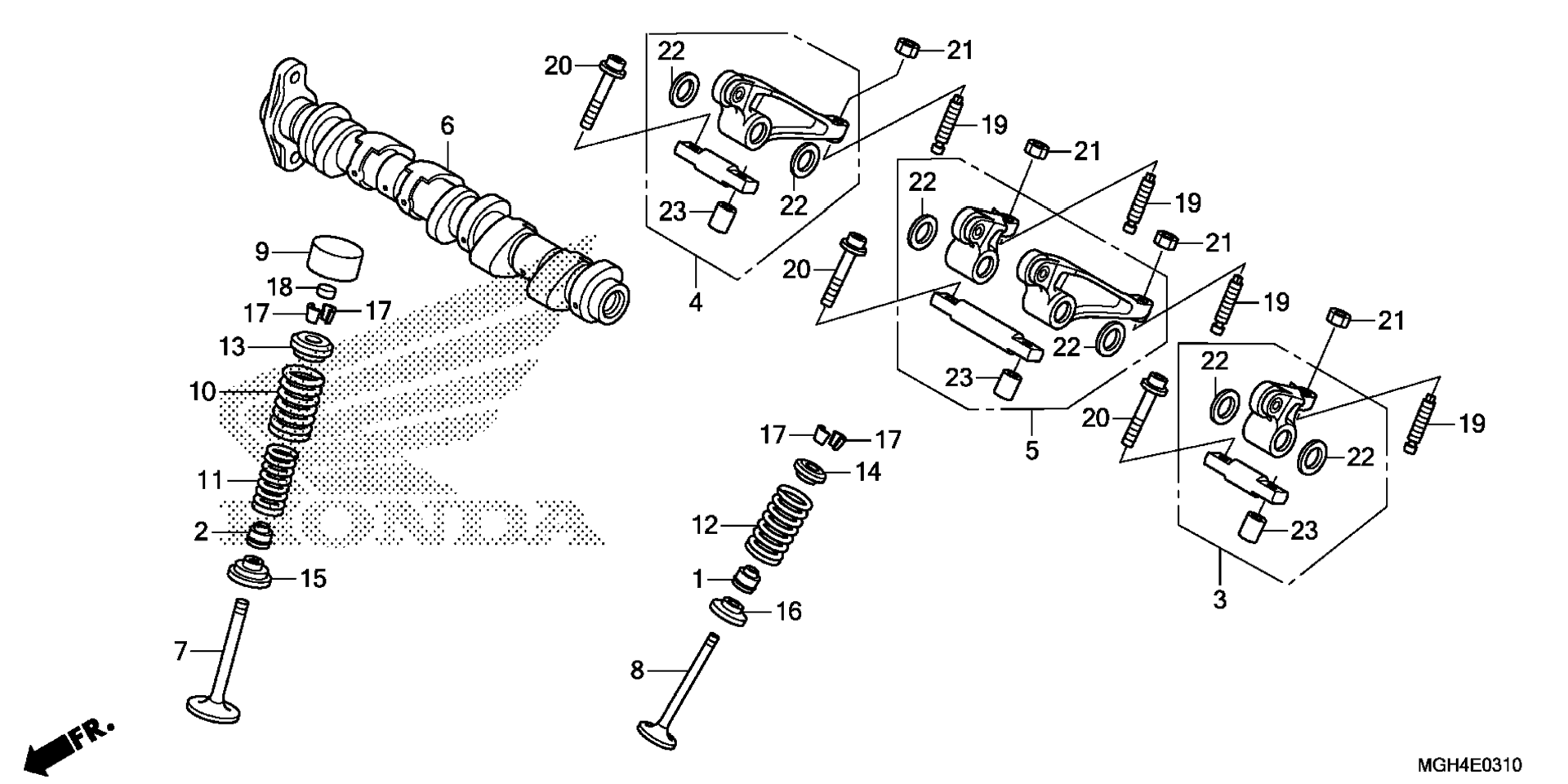 CAMSHAFT / клапан (RR.)