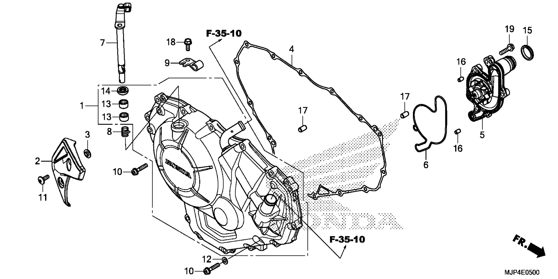 RIGHT CRANKCASE крышка (CRF1000A)