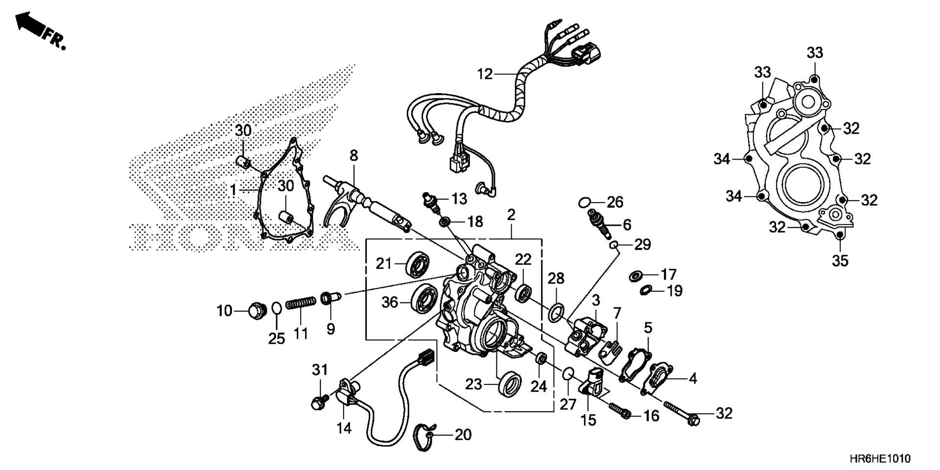 SUB трансмиссия крышка