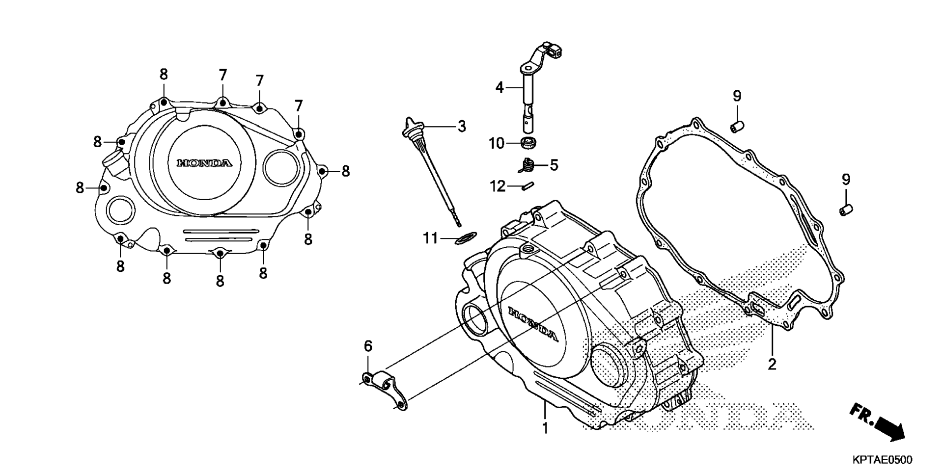 RIGHT CRANKCASE крышка