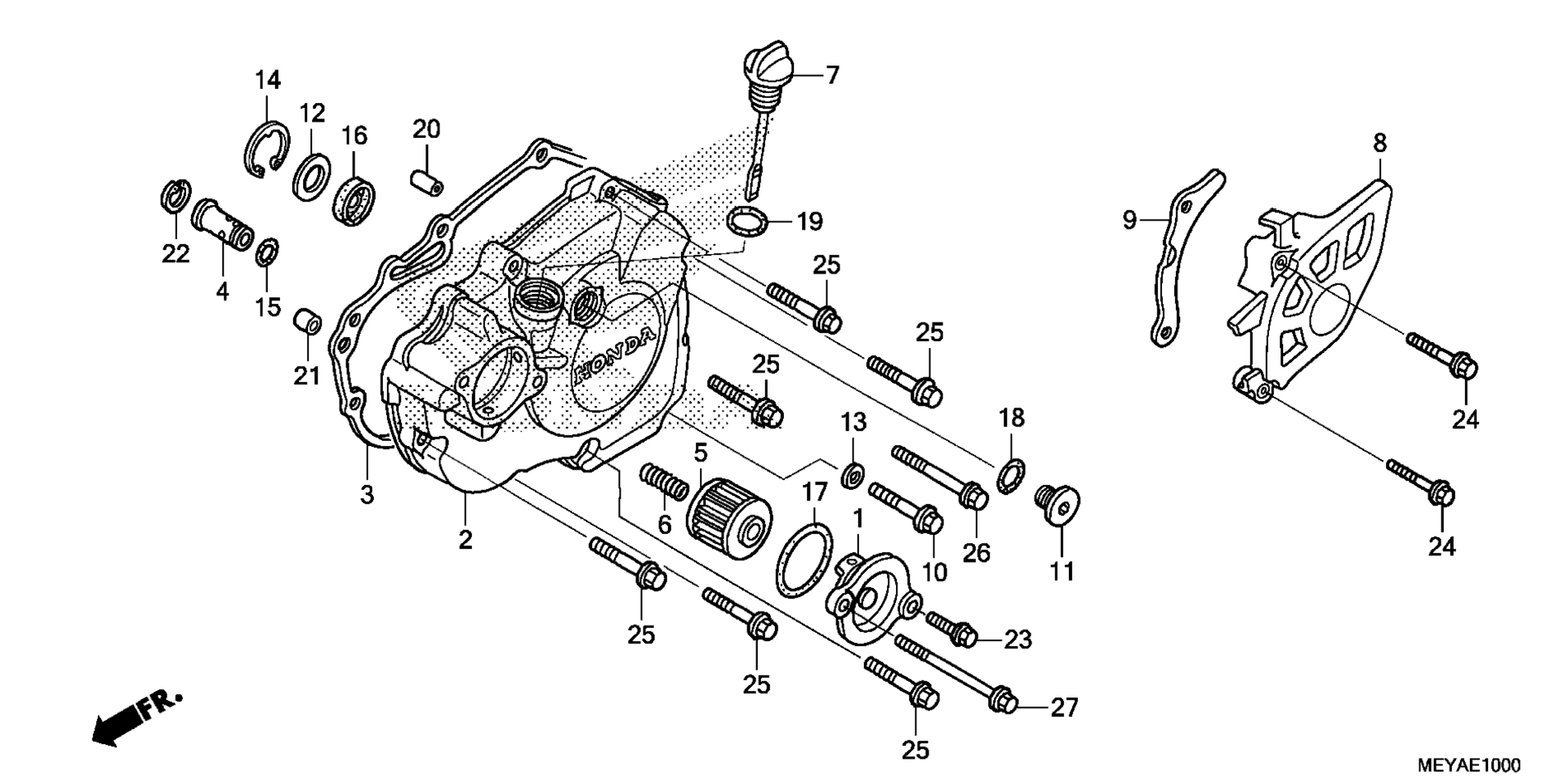 Left Crankcase крышка
