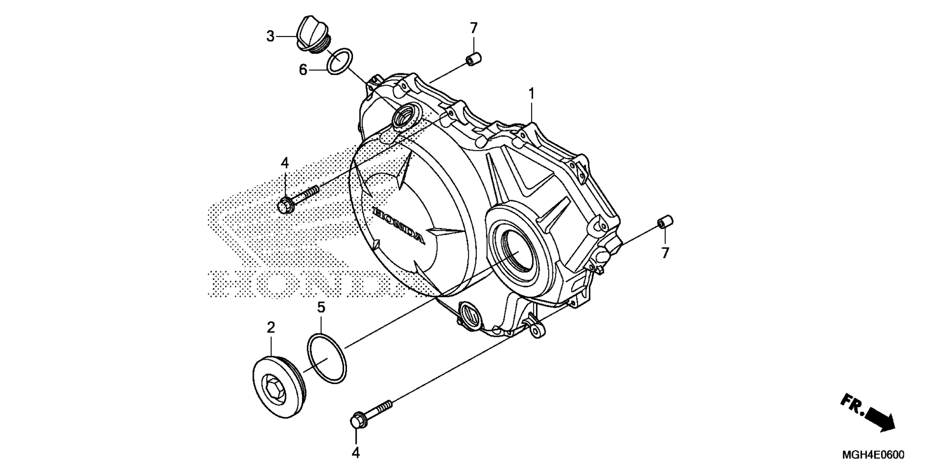 RIGHT CRANKCASE крышка (1)
