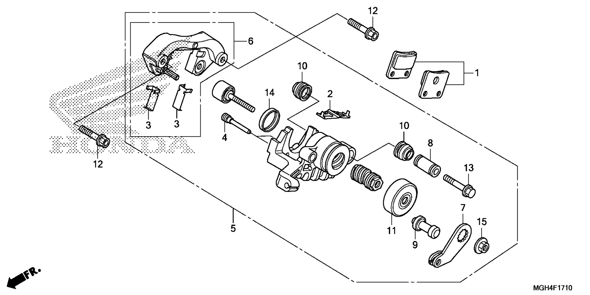 PARKING тормоз CALIPER