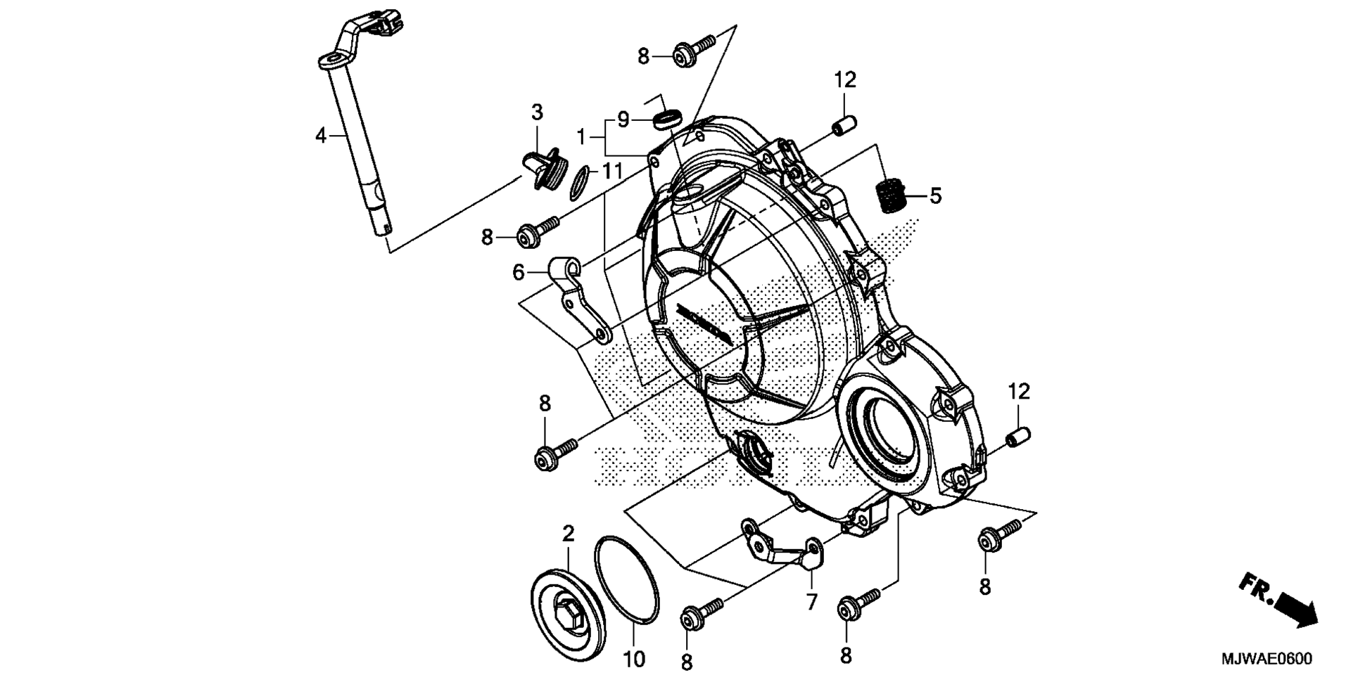 RIGHT CRANKCASE крышка