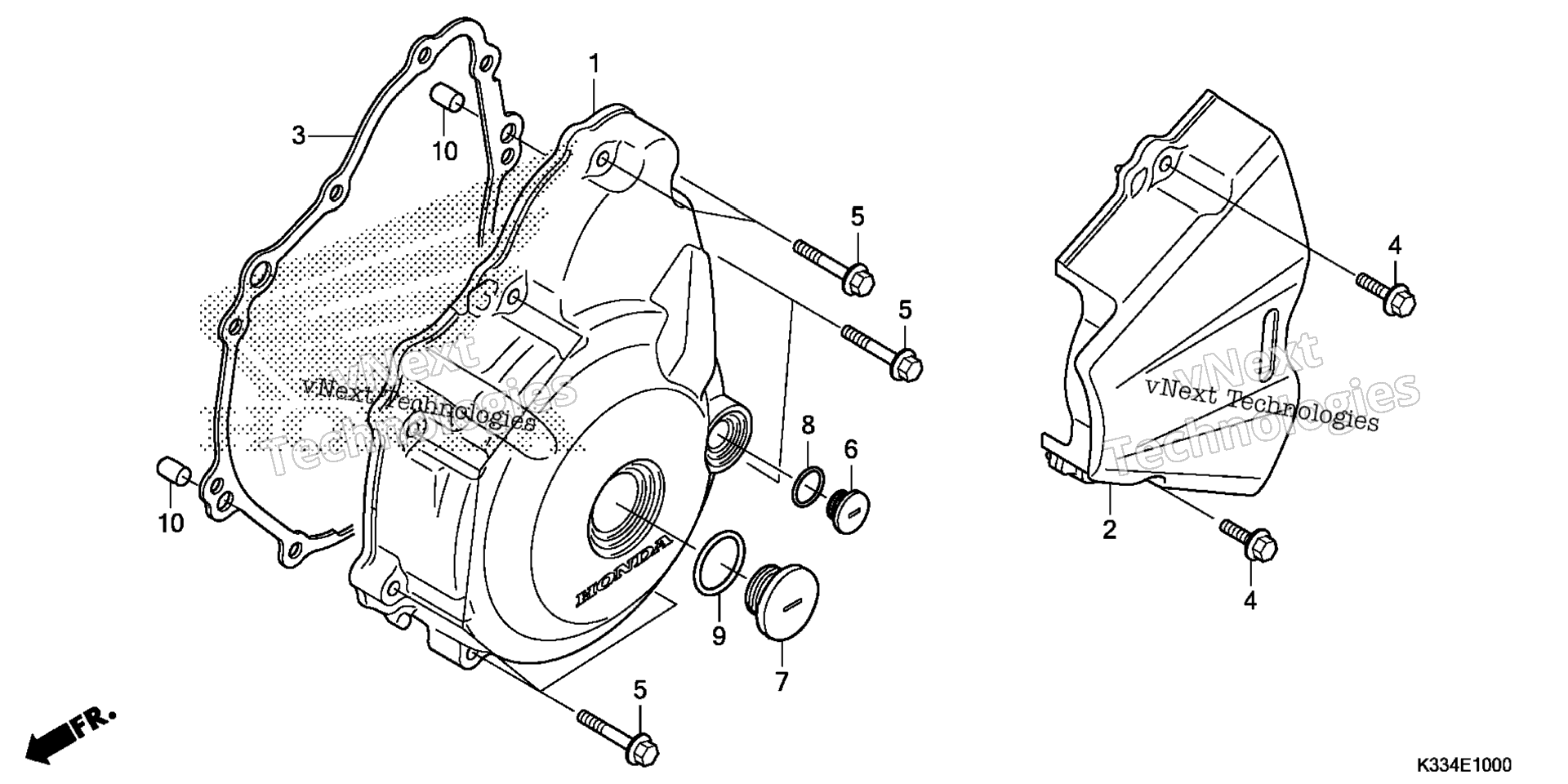 Left Crankcase крышка