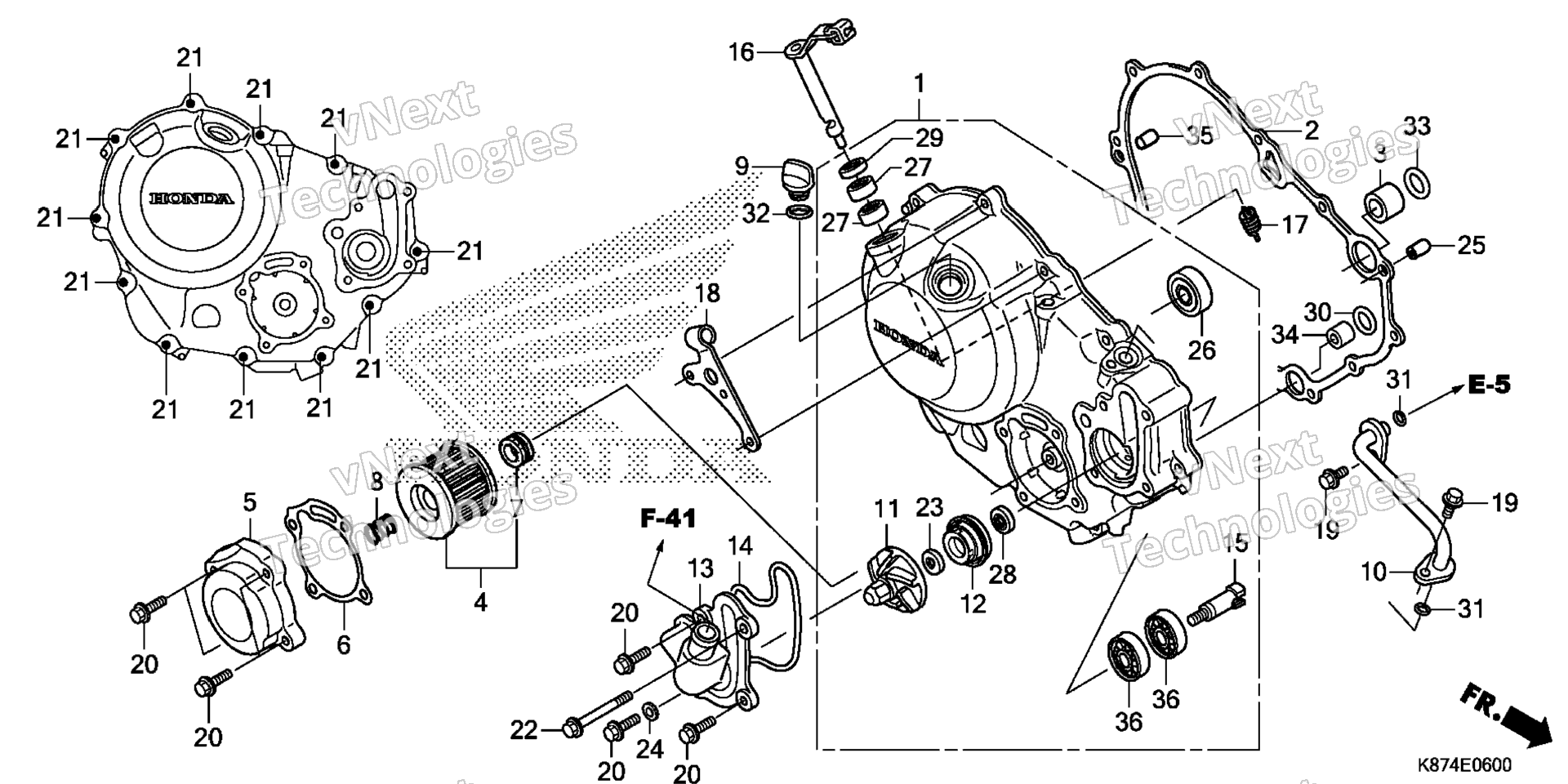 RIGHT CRANKCASE крышка