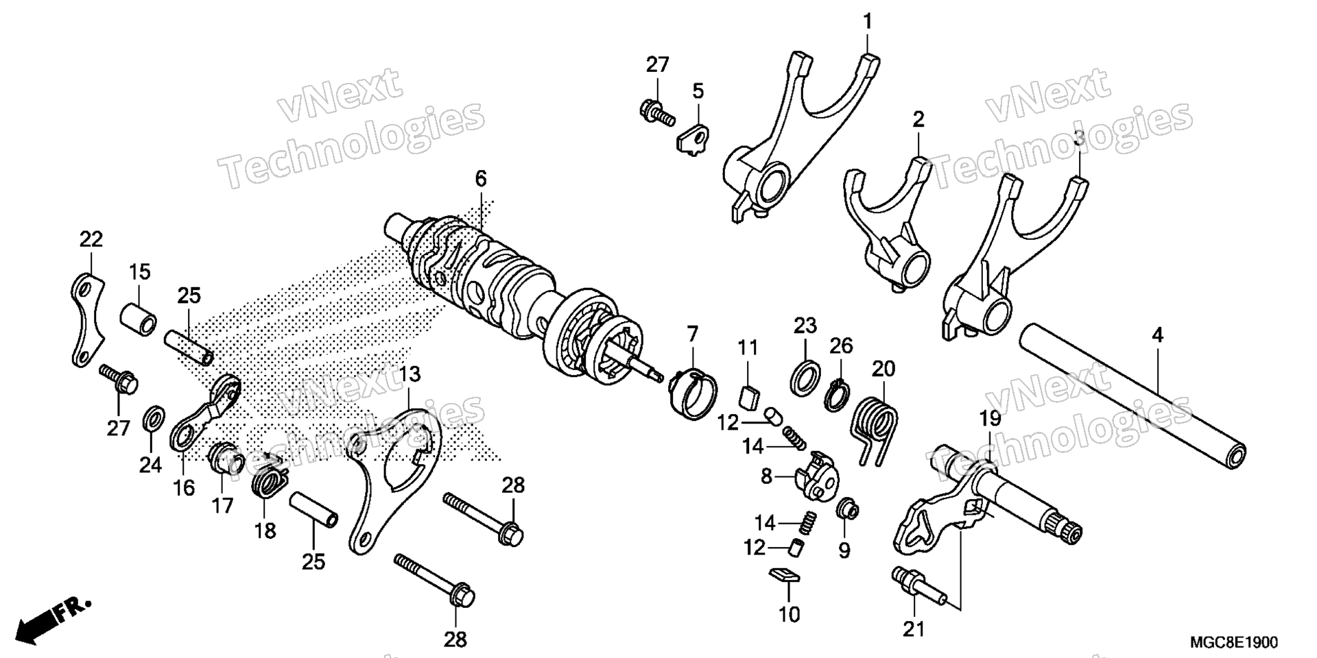 GEARSHIFT DRUM / GEARSHIFT вилка