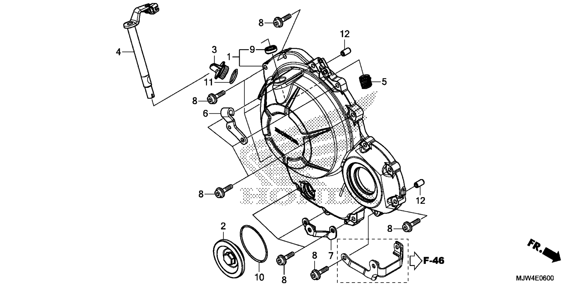 RIGHT CRANKCASE крышка