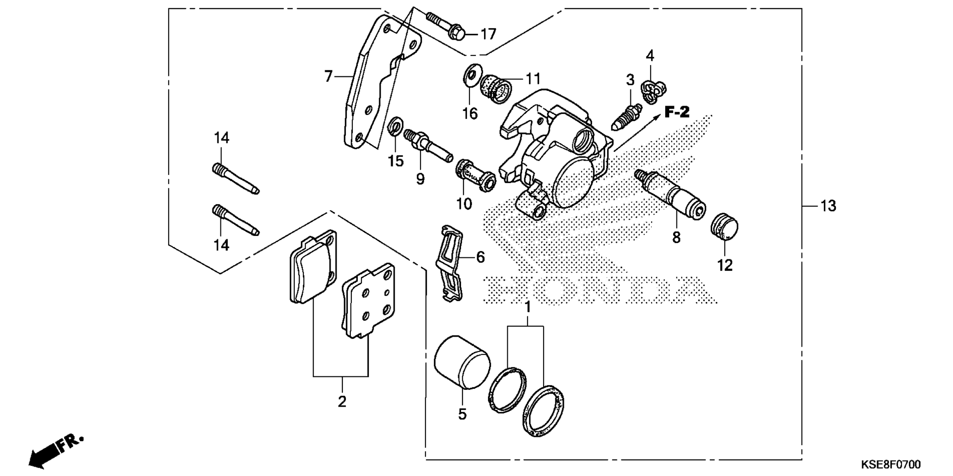 Передний суппорт тормоза